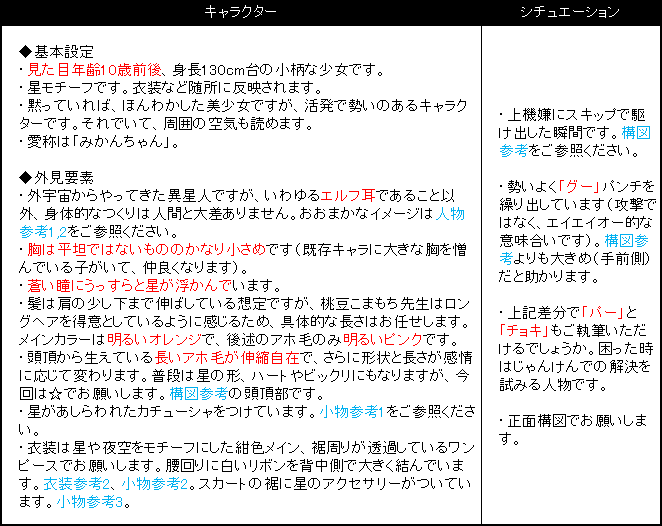 イラスト指定書